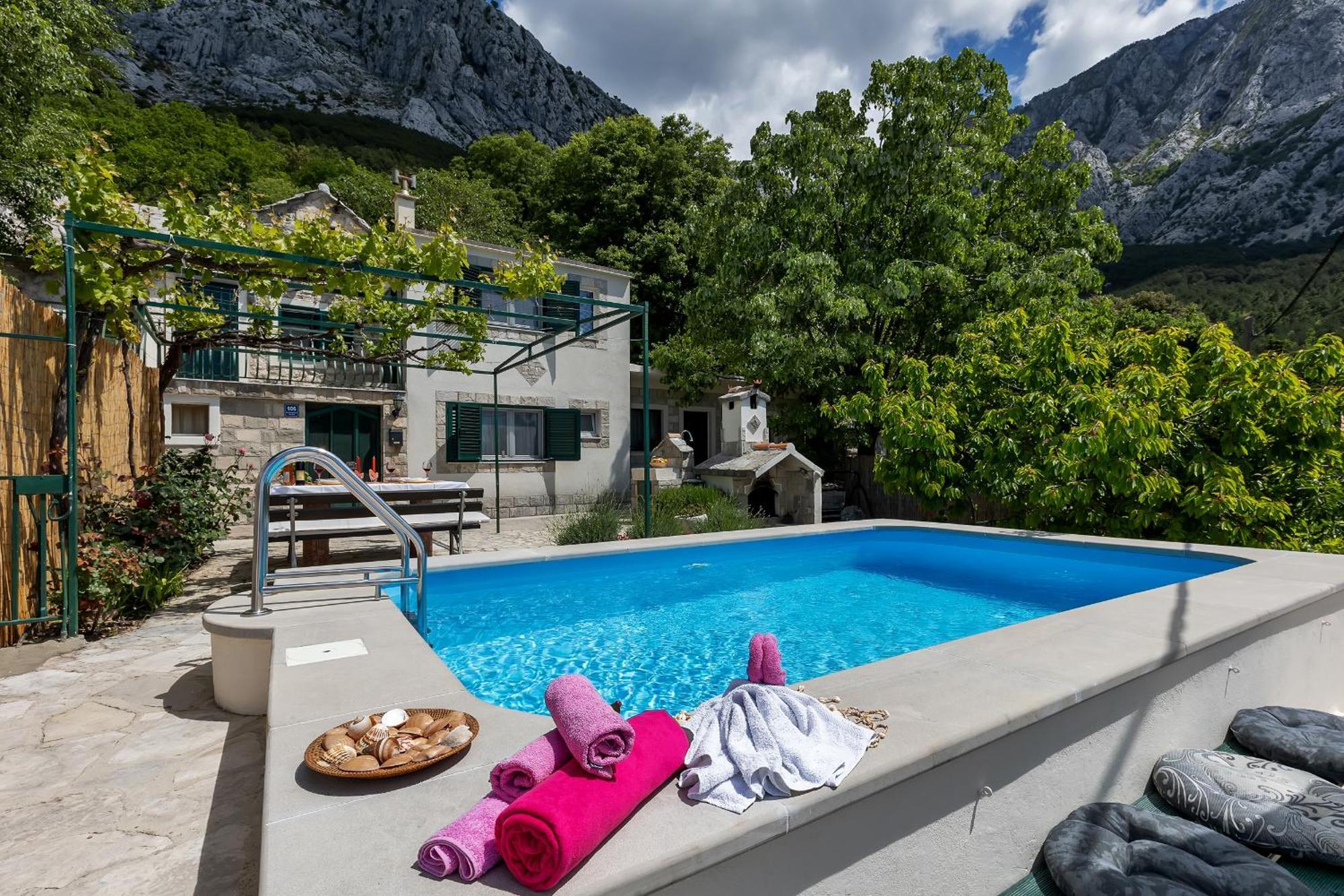 Holiday Home Marta With Heated Pool,Grill,Sea View Bast Exterior foto