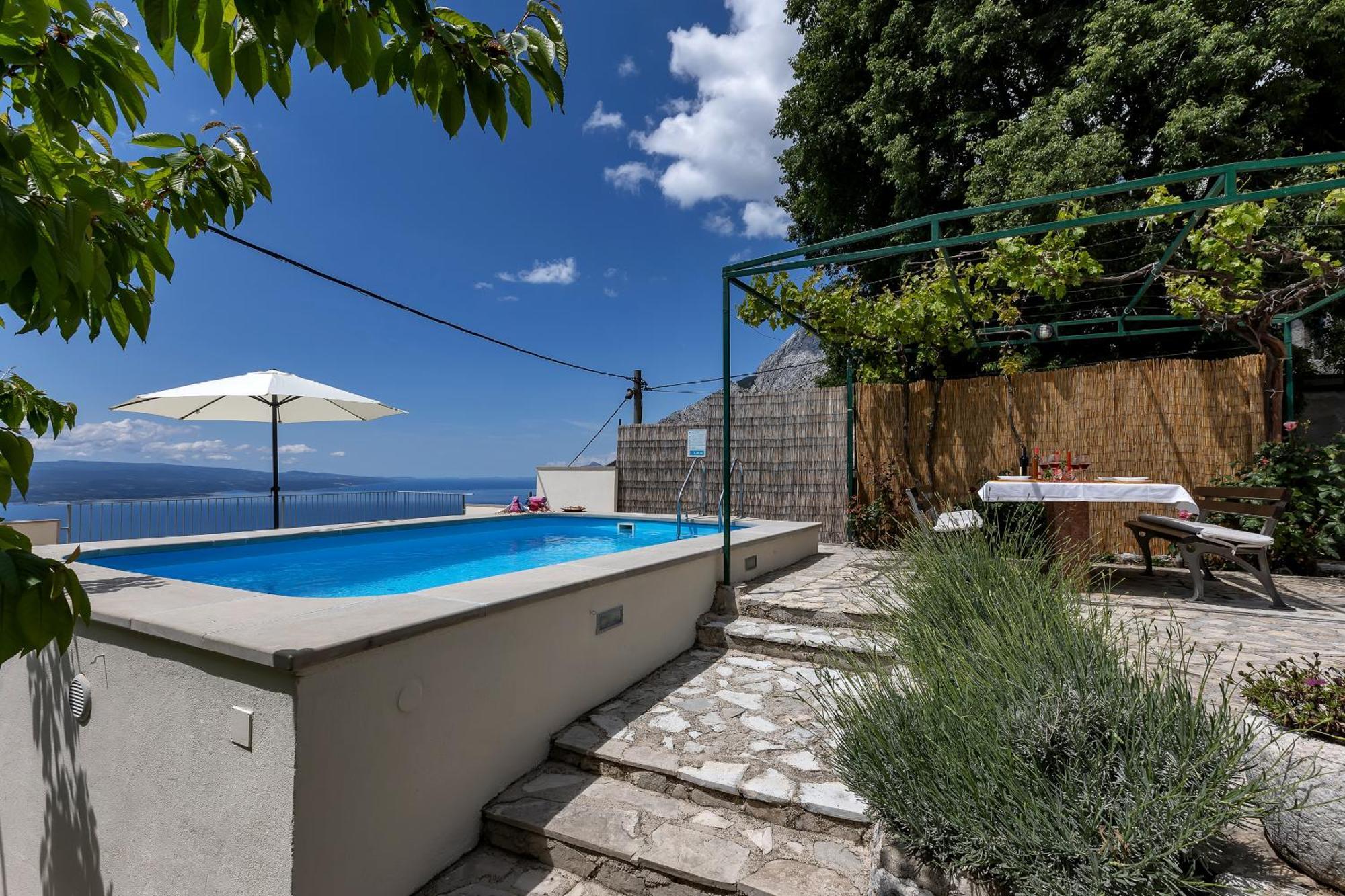 Holiday Home Marta With Heated Pool,Grill,Sea View Bast Exterior foto